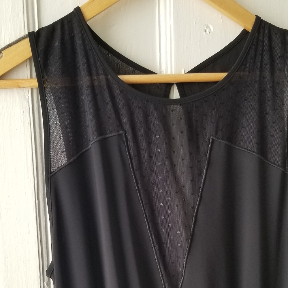 lululemon jumpsuit open back dotty mesh